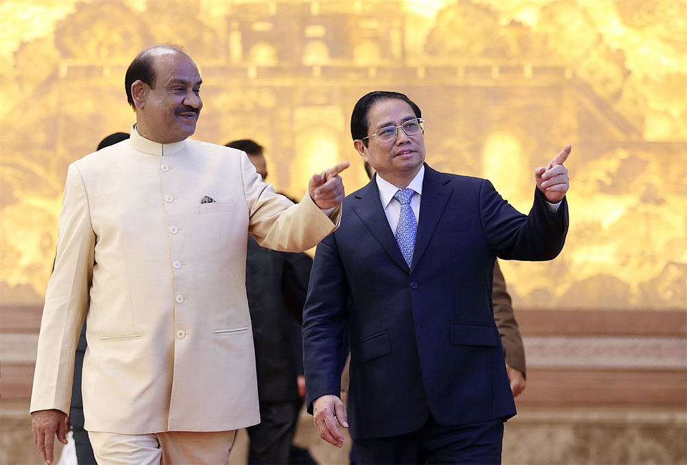 Thủ tướng Chính phủ Phạm Minh Chính hội kiến Chủ tịch Hạ viện Ấn Độ Om Birla